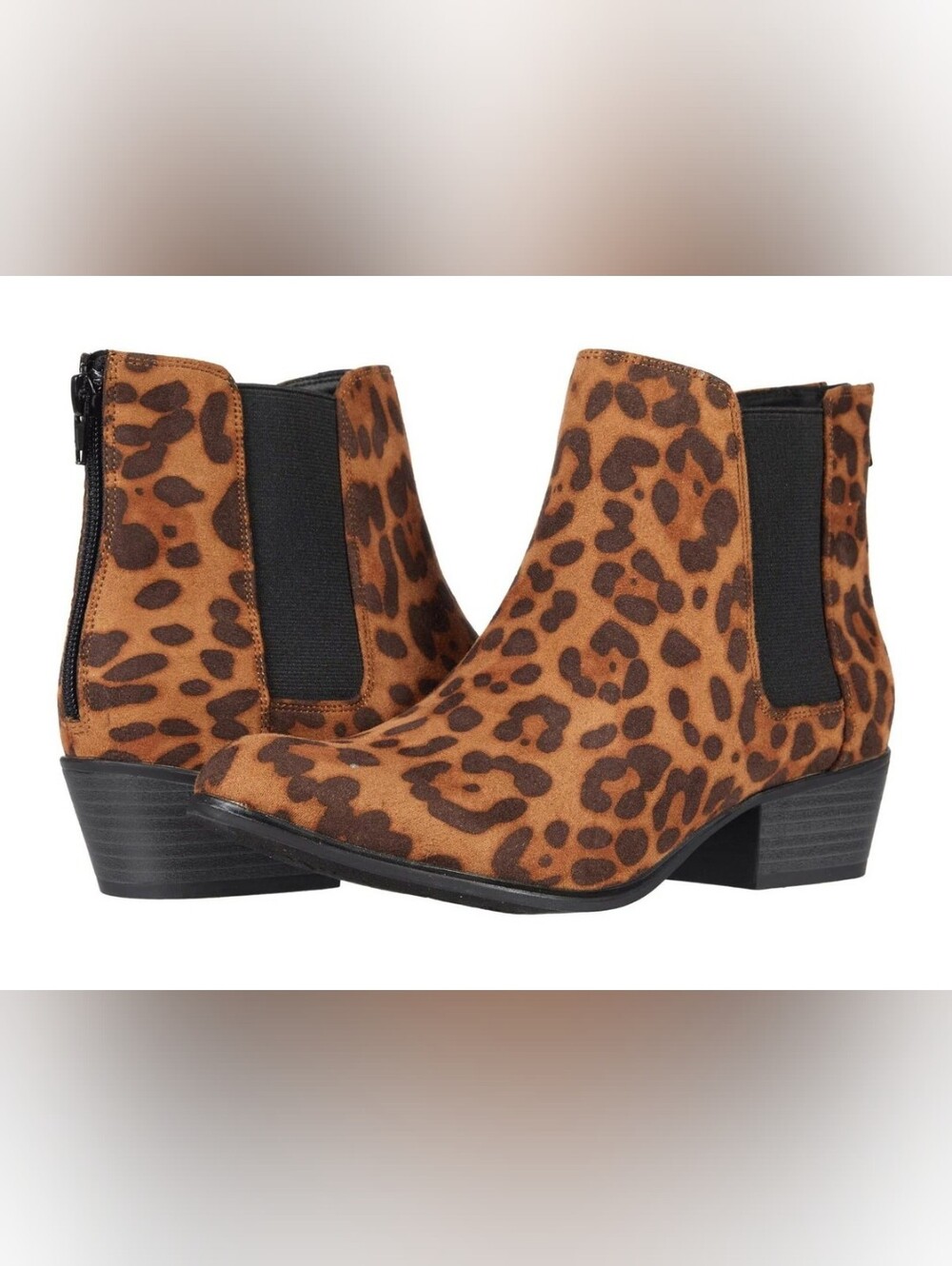 NWT Esprit Tylee Ankle Boots In Leopard Print Size 7